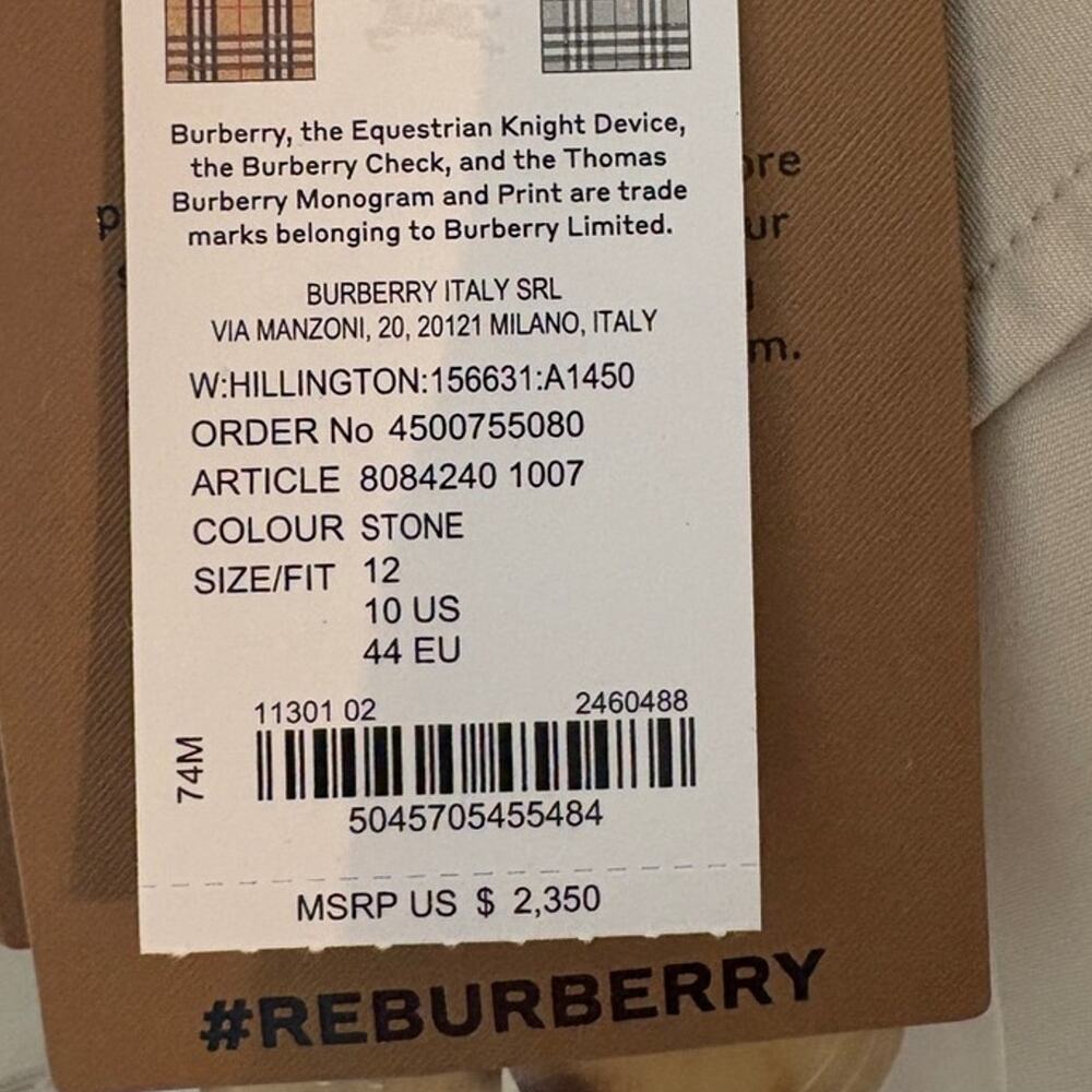 Sold-Burberry Classic Beige Trench Coat NWT US6 $2350 - Picture 8 of 13